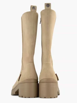 Oxmox Beige Lange Laars-Kinderen Jongensschoenen