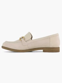 Medicus Beige Leren Instapper-Dames Comfort Schoenen