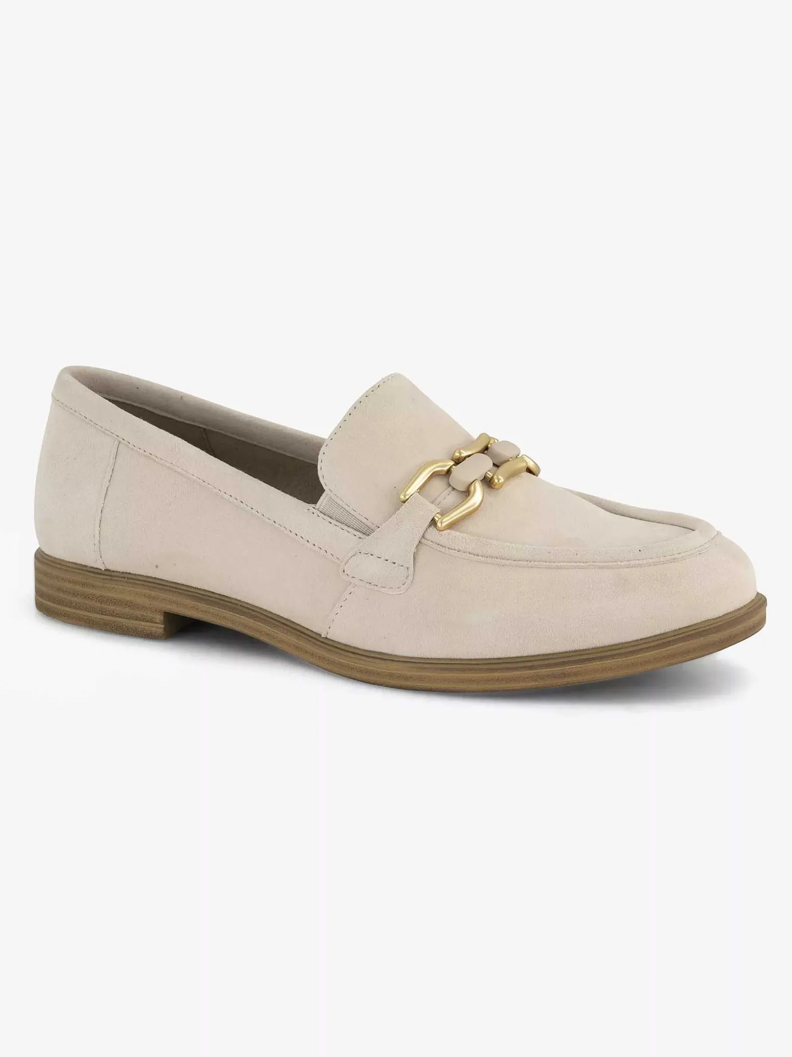 Medicus Beige Leren Instapper-Dames Comfort Schoenen