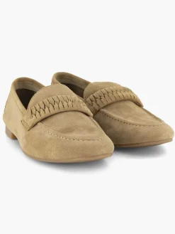 Esprit Beige Leren Loafer-Dames Instappers