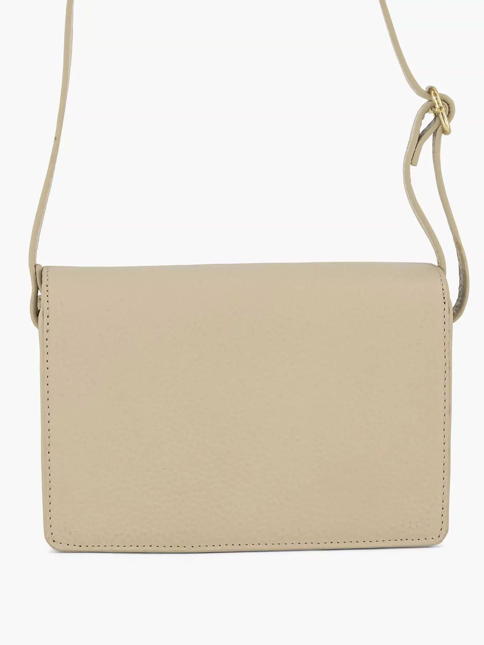 5th Avenue Beige Leren Schoudertas-Dames Tassen