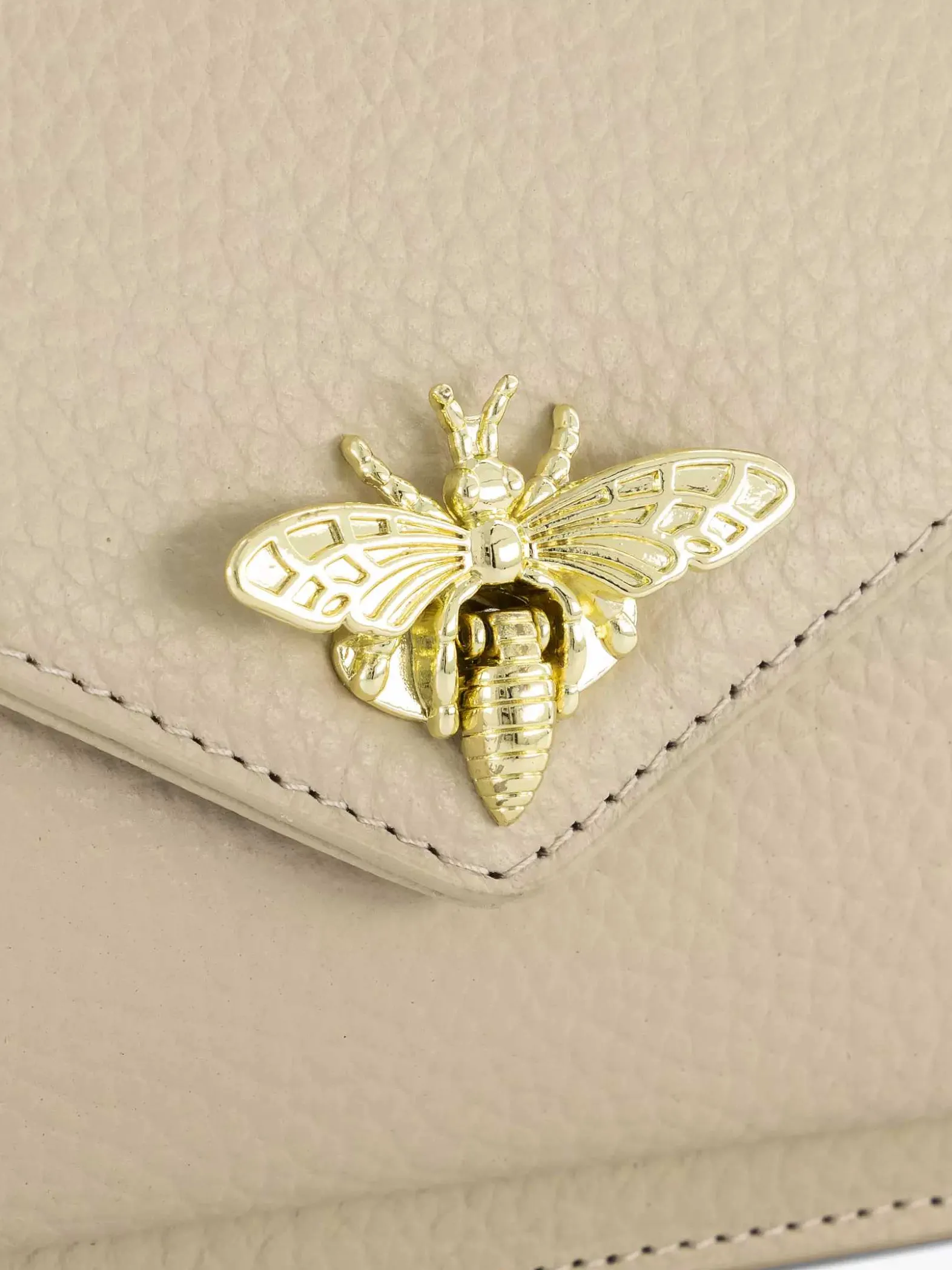 5th Avenue Beige Leren Schoudertas-Dames Tassen