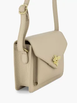 5th Avenue Beige Leren Schoudertas-Dames Tassen