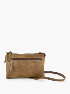 5th Avenue Beige Leren Schoudertas-Dames Online Exclusive Accessoires