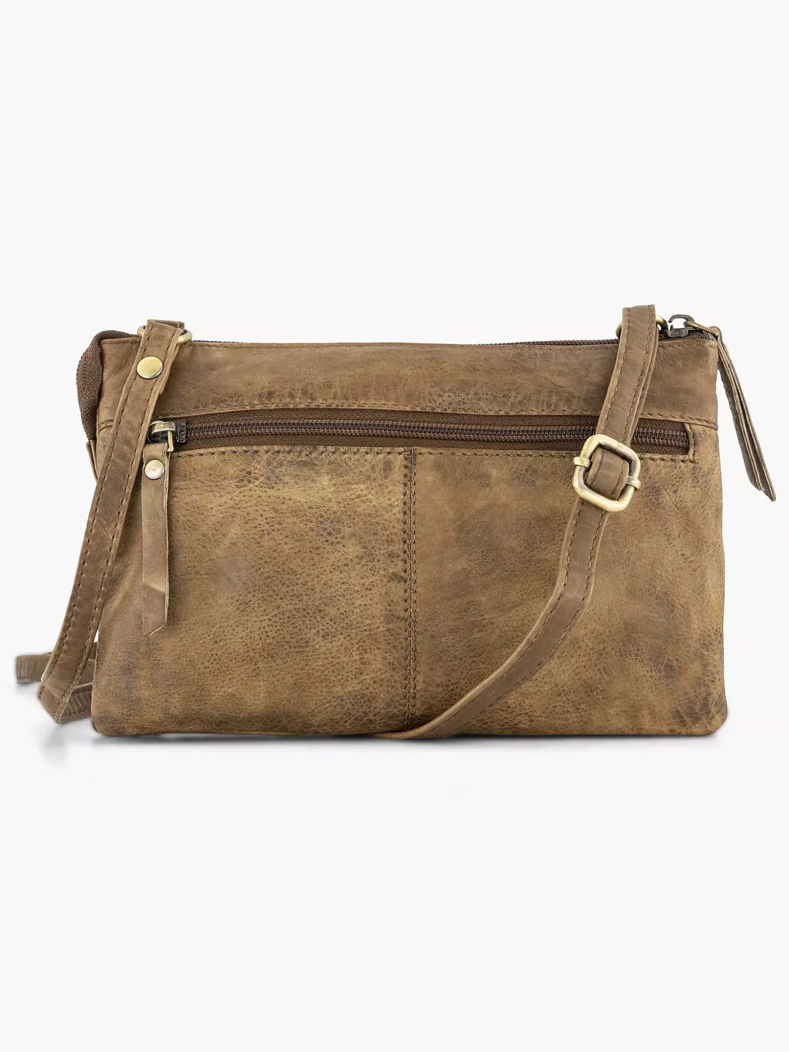 5th Avenue Beige Leren Schoudertas-Dames Online Exclusive Accessoires