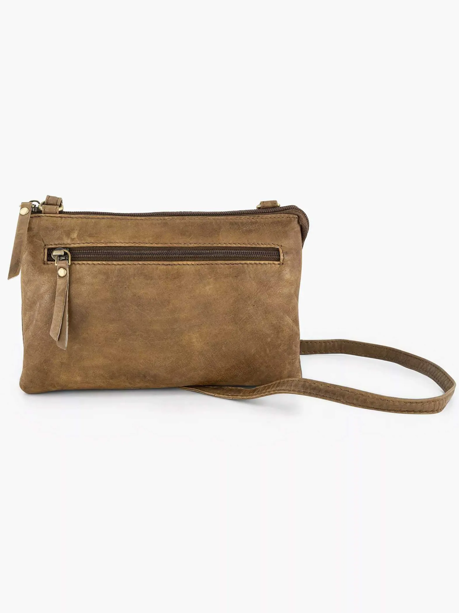 5th Avenue Beige Leren Schoudertas-Dames Online Exclusive Accessoires