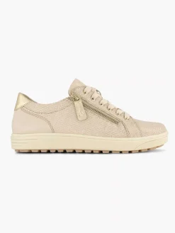 Medicus Beige Leren Sneaker-Dames Sneakers