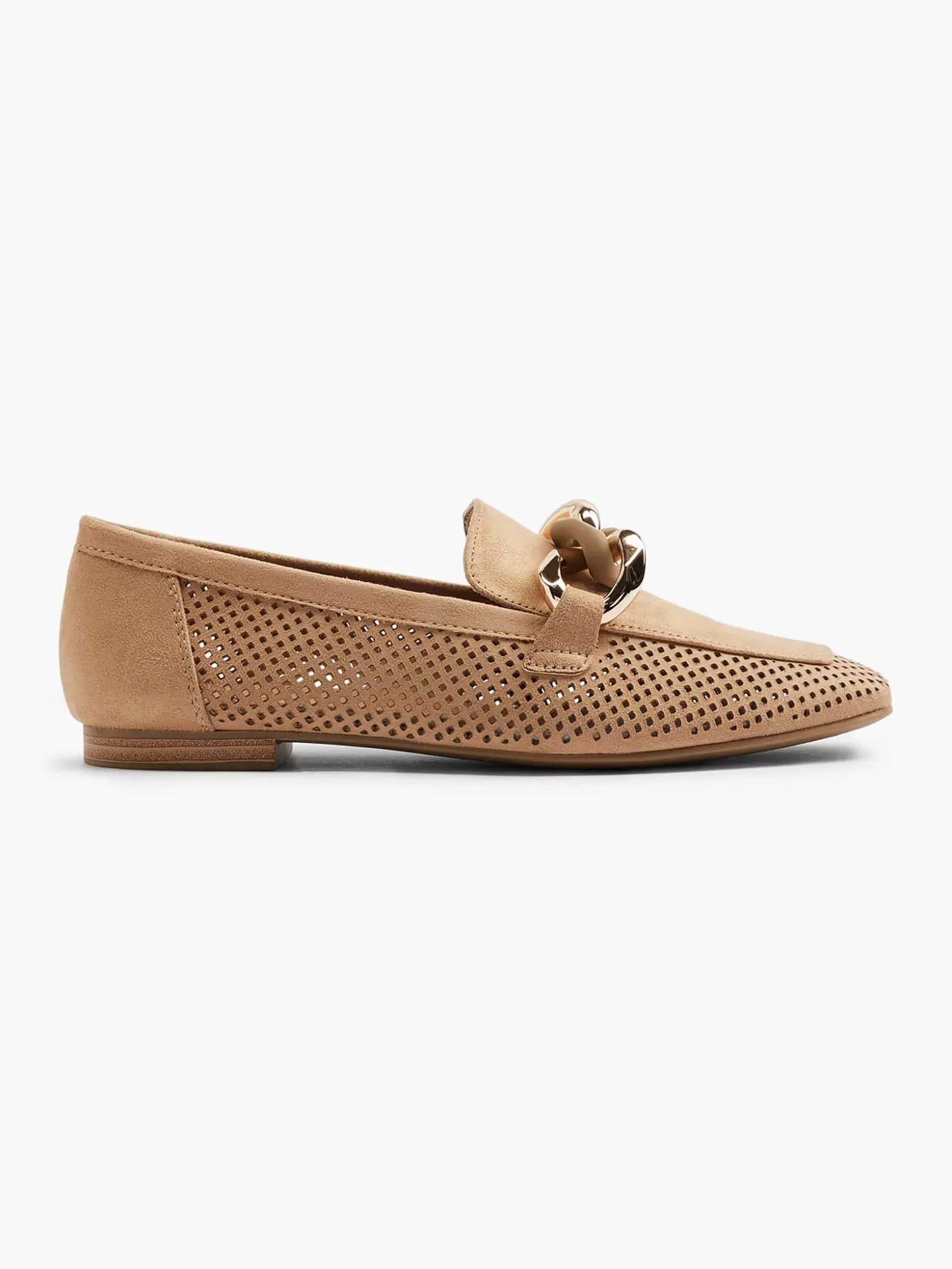 Graceland Beige Loafer Sierketting-Dames Instappers