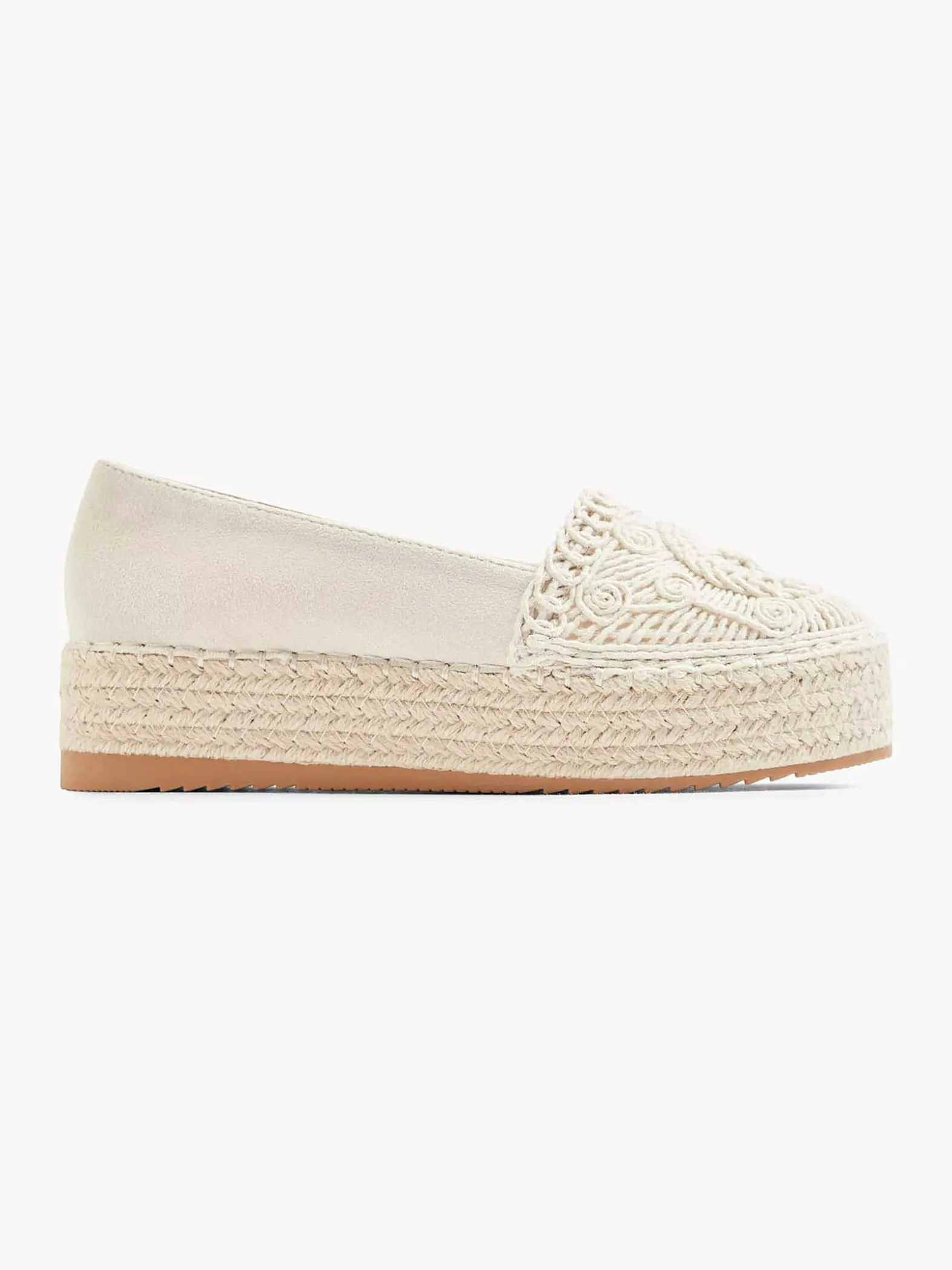 Graceland Beige Platform Espadrille-Dames Instappers