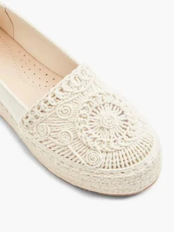 Graceland Beige Platform Espadrille-Dames Instappers