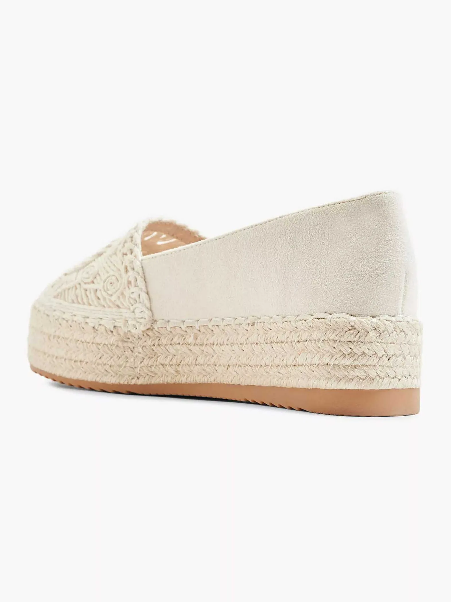 Graceland Beige Platform Espadrille-Dames Instappers
