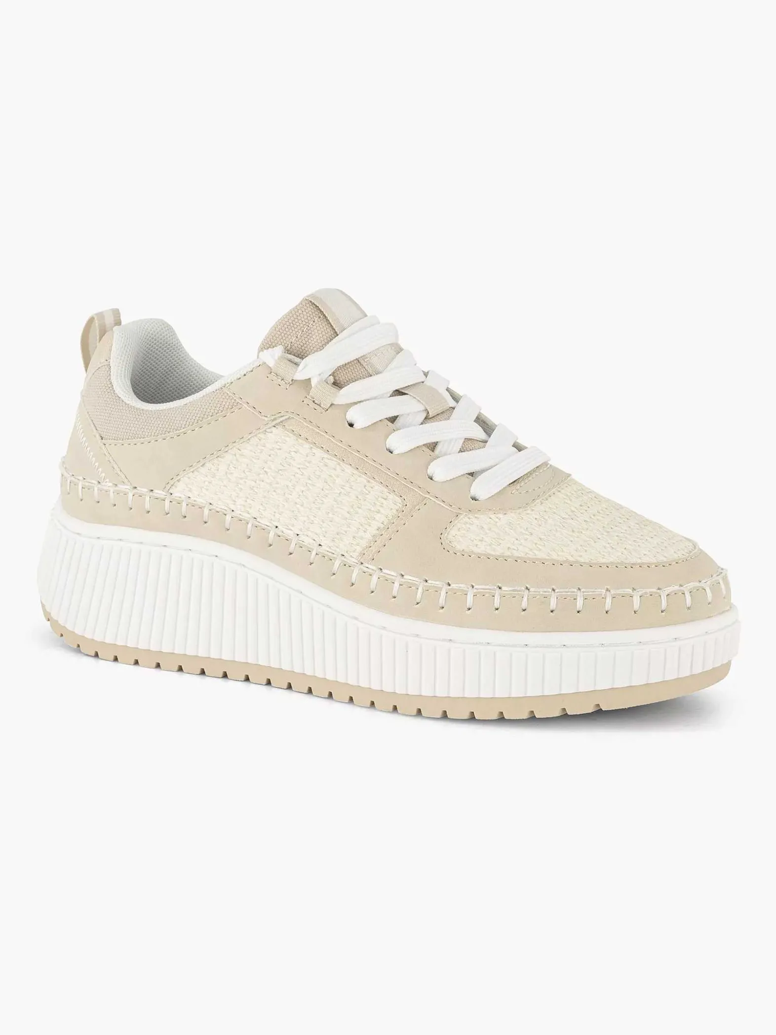 Oxmox Beige Platform Sneaker-Dames Sneakers