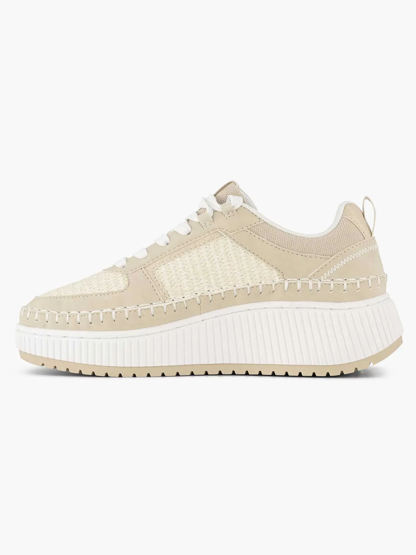Oxmox Beige Platform Sneaker-Dames Sneakers