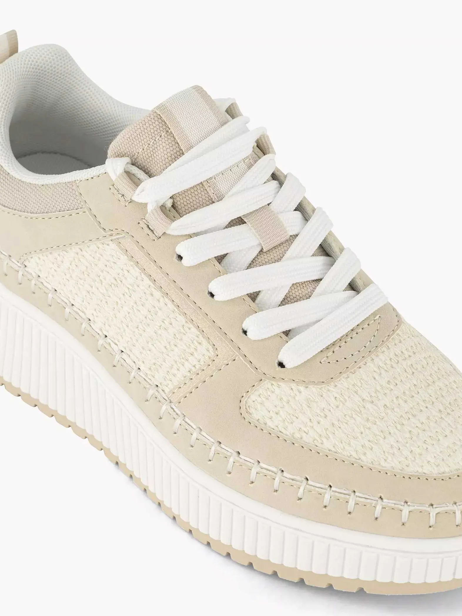 Oxmox Beige Platform Sneaker-Dames Sneakers
