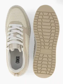 Oxmox Beige Platform Sneaker-Dames Sneakers