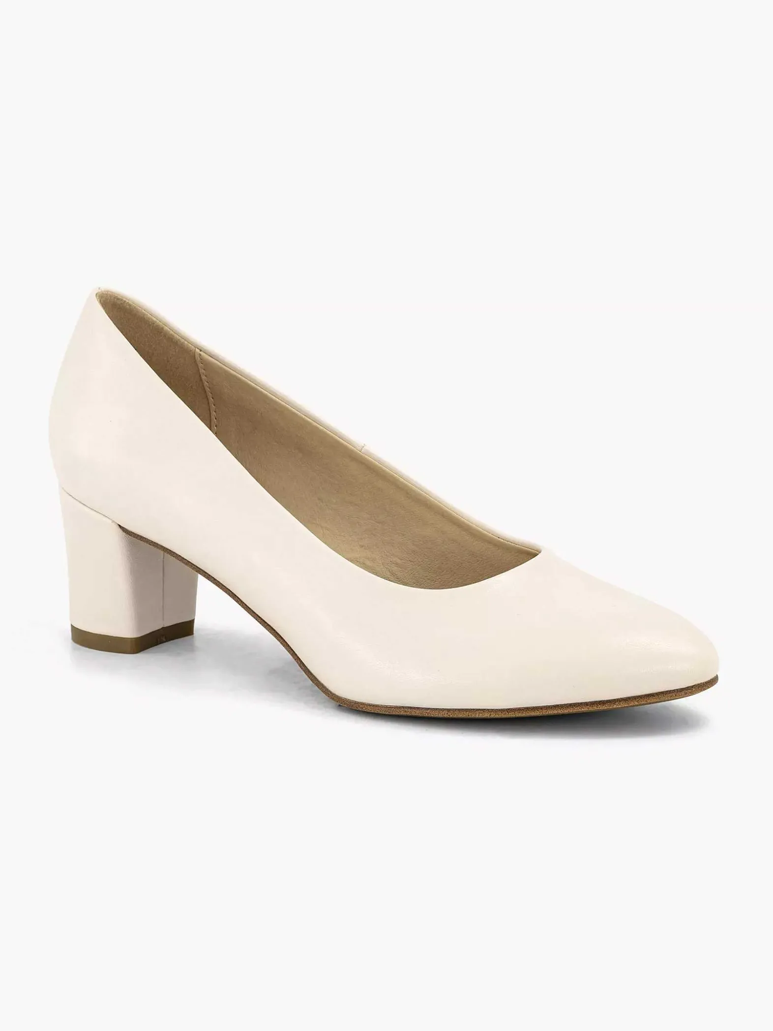 Graceland Beige Pump Blokhak-Dames Hoge Hakken
