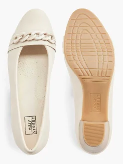 Easy Street Beige Pump Sierketting-Dames Comfort Schoenen