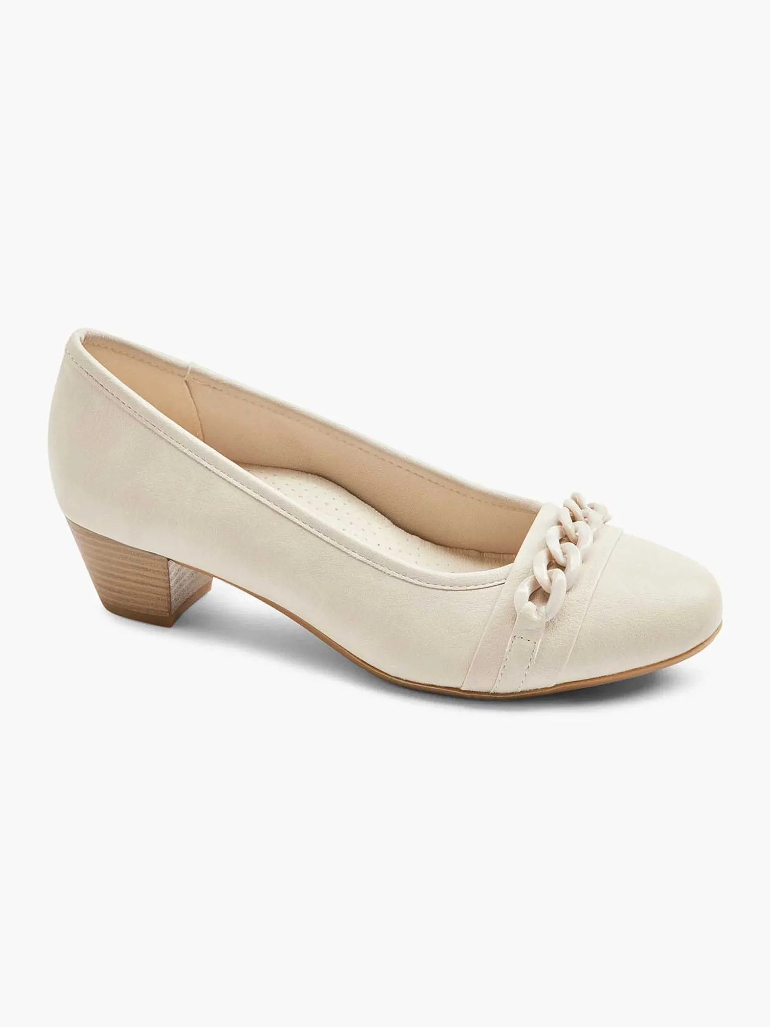 Easy Street Beige Pump Sierketting-Dames Comfort Schoenen