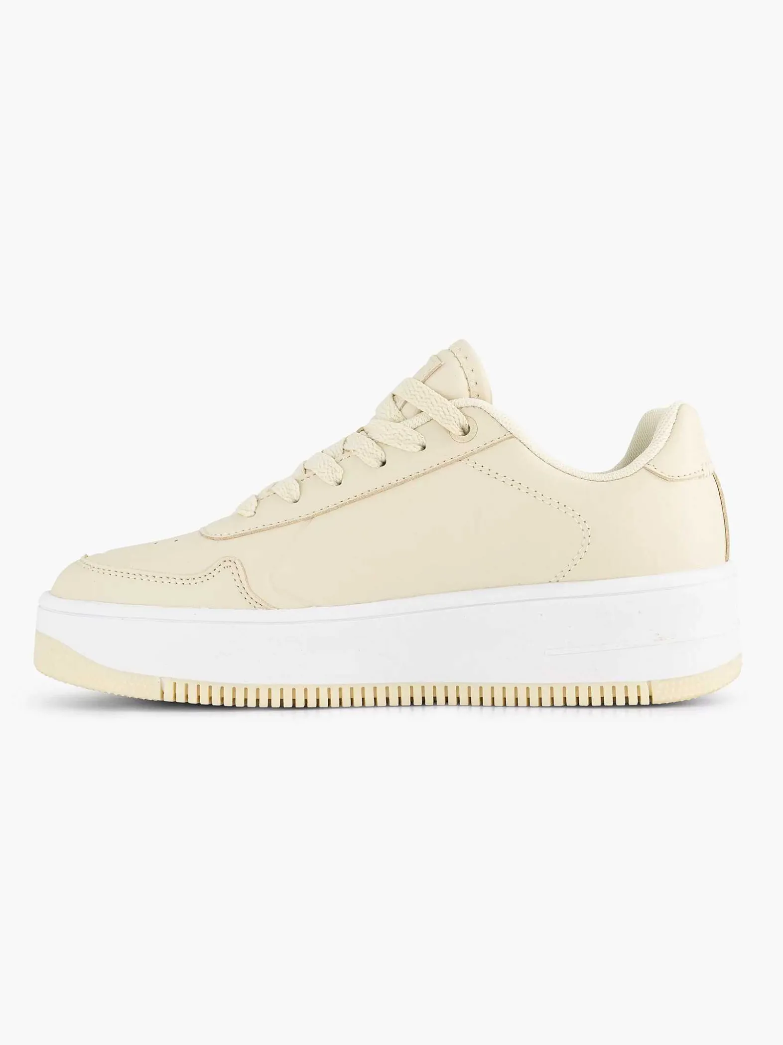 Champion Beige Rebound Platform Low-Dames Sneakers