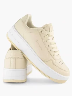 Champion Beige Rebound Platform Low-Dames Sneakers