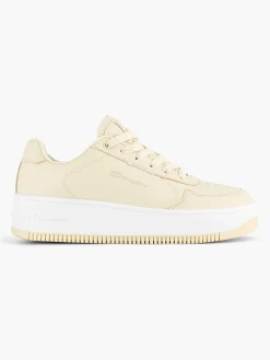 Champion Beige Rebound Platform Low-Dames Sneakers