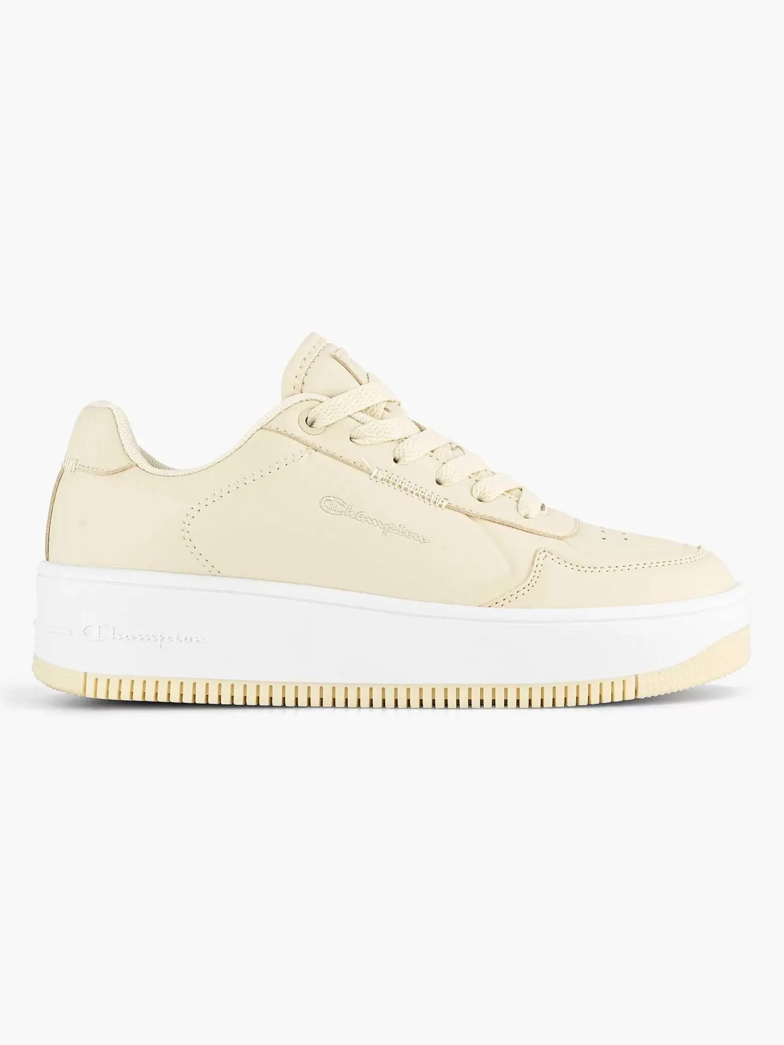 Champion Beige Rebound Platform Low-Dames Sneakers