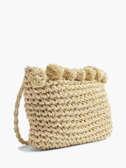 Graceland Beige Rieten Schoudertas-Dames Online Exclusive Accessoires