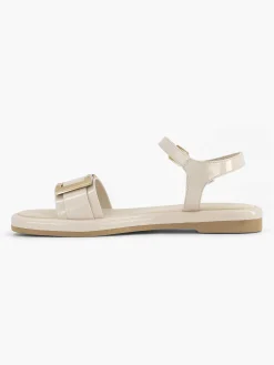 Graceland Beige Sandaal Siergesp-Dames Sandalen