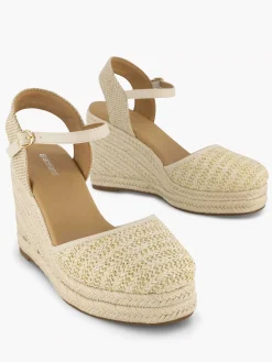 Graceland Beige Sandaal Sleehak-Dames Pumps