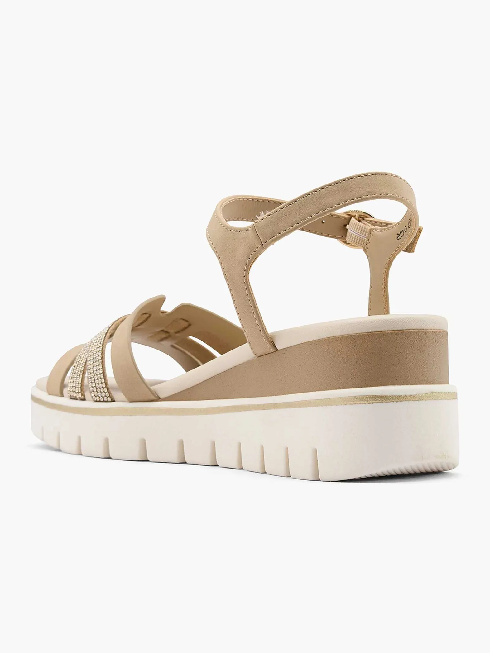 Graceland Beige Sandalette-Dames Sandalen
