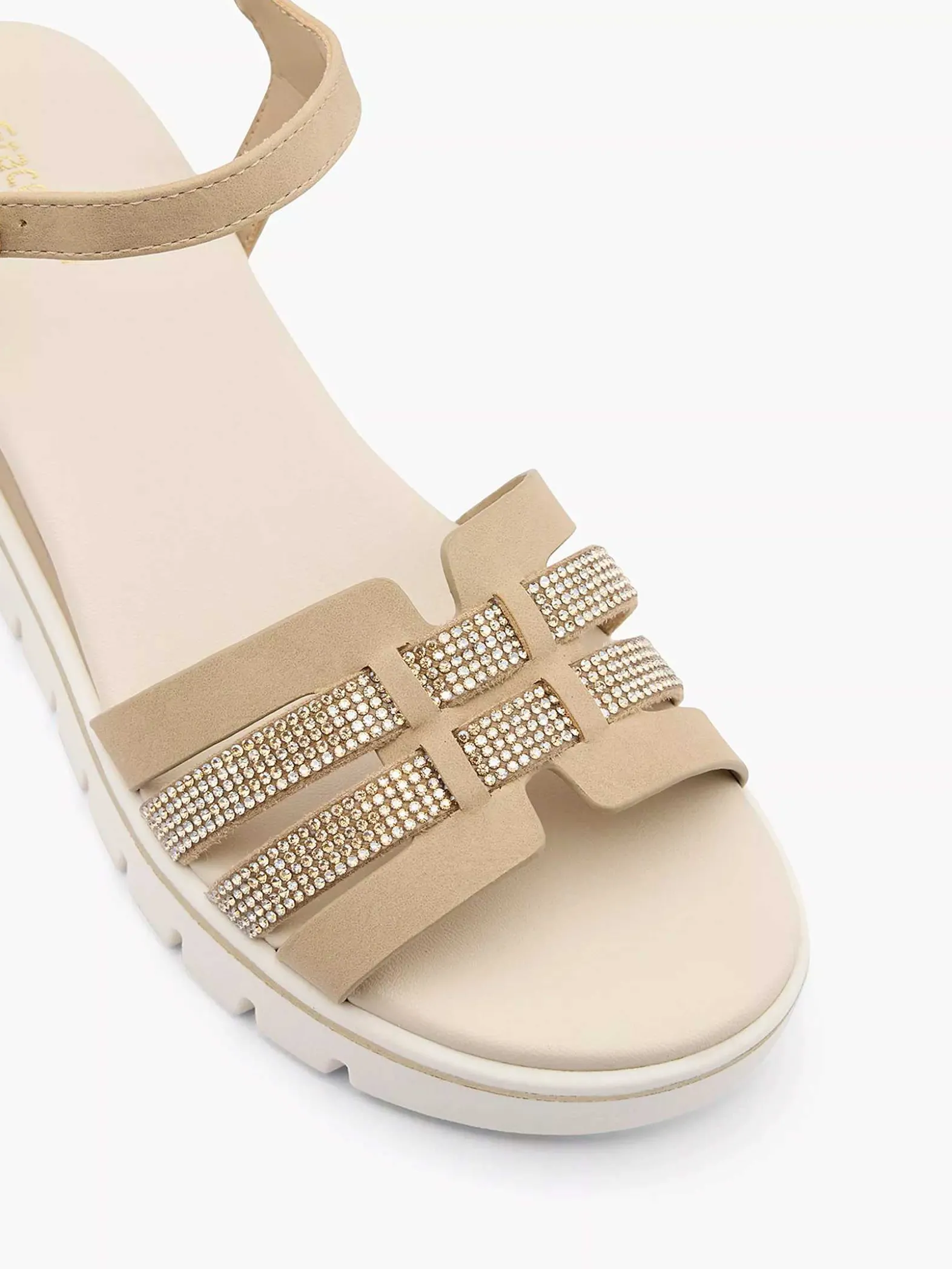 Graceland Beige Sandalette-Dames Sandalen