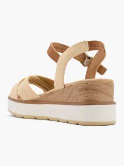 Bench Beige Sandalette Sleehak-Dames Sandalen