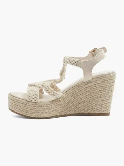 Graceland Beige Sandalette Sleehak-Dames Sandalen