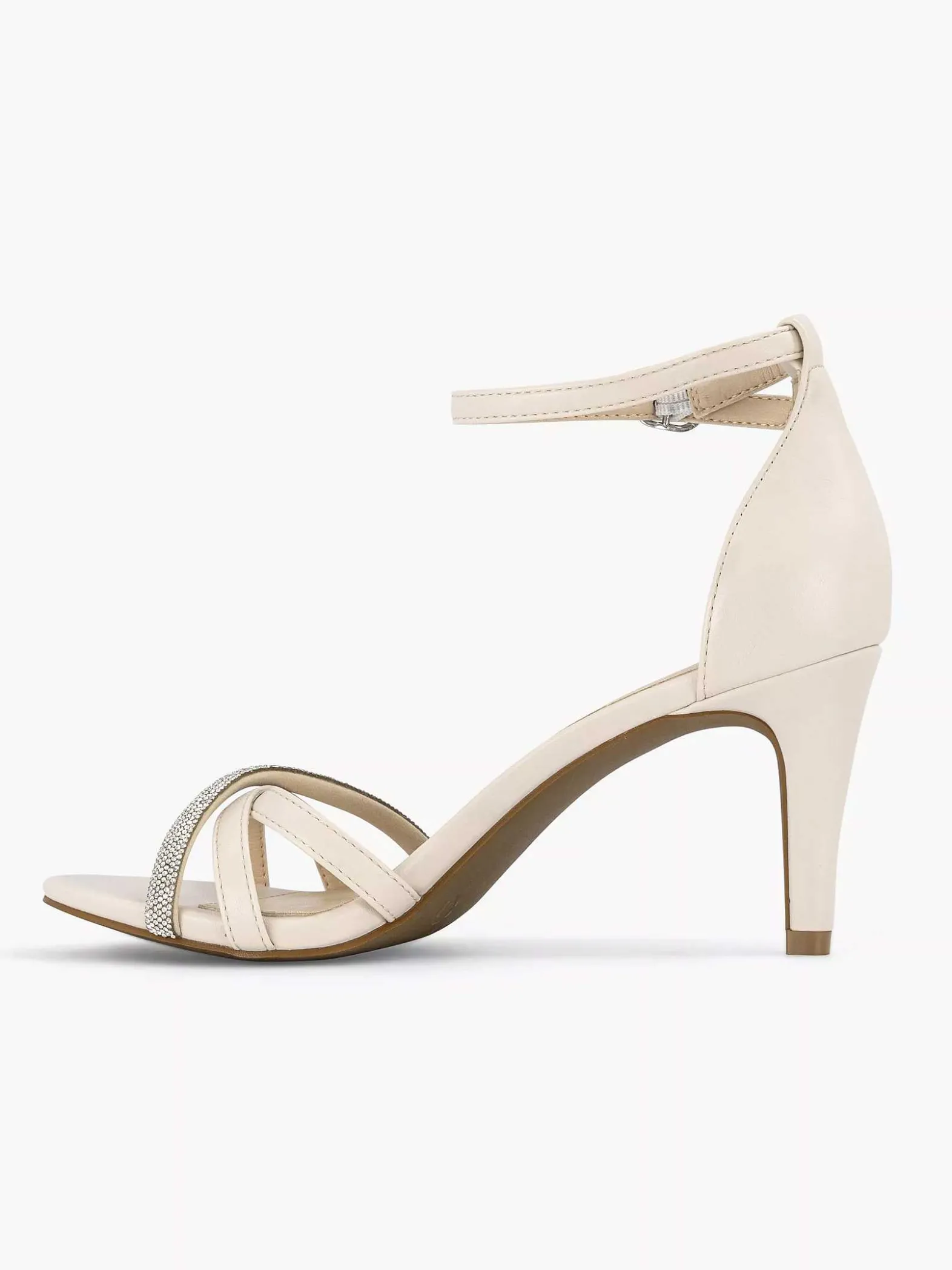 Graceland Beige Sandalette Steentjes-Dames Hoge Hakken