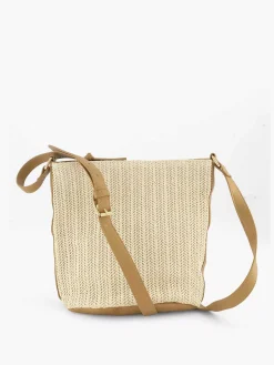 Graceland Beige Schoudertas Gevlochten-Dames Online Exclusive Accessoires