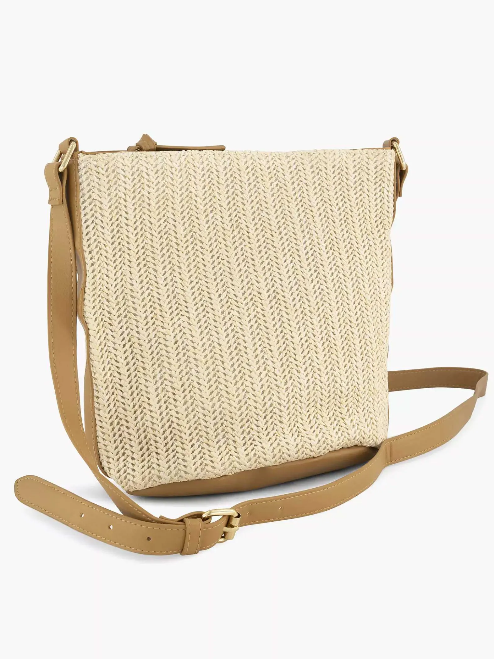 Graceland Beige Schoudertas Gevlochten-Dames Online Exclusive Accessoires