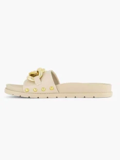 Oxmox Beige Slipper Sierketting-Dames Slippers