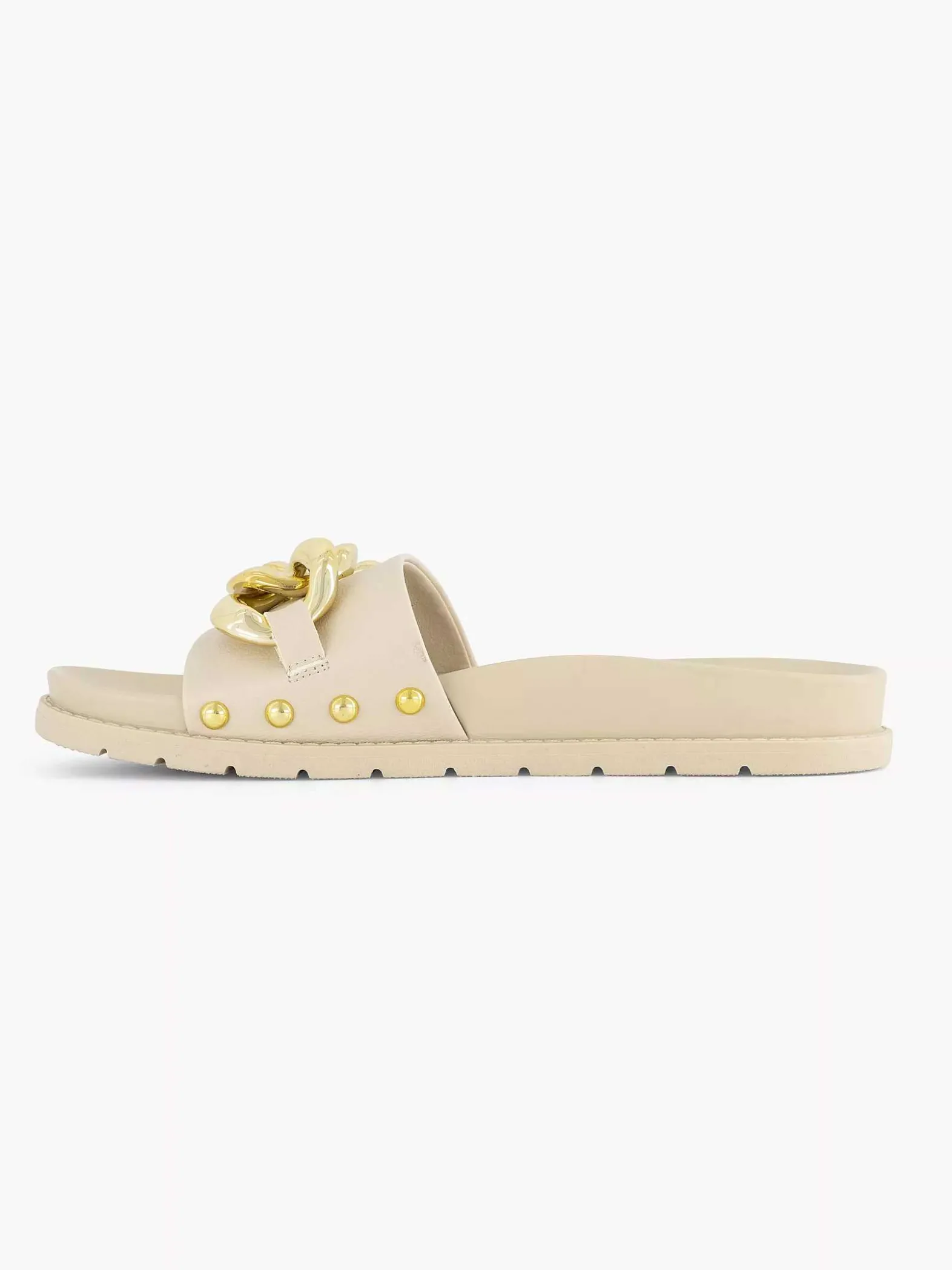 Oxmox Beige Slipper Sierketting-Dames Slippers