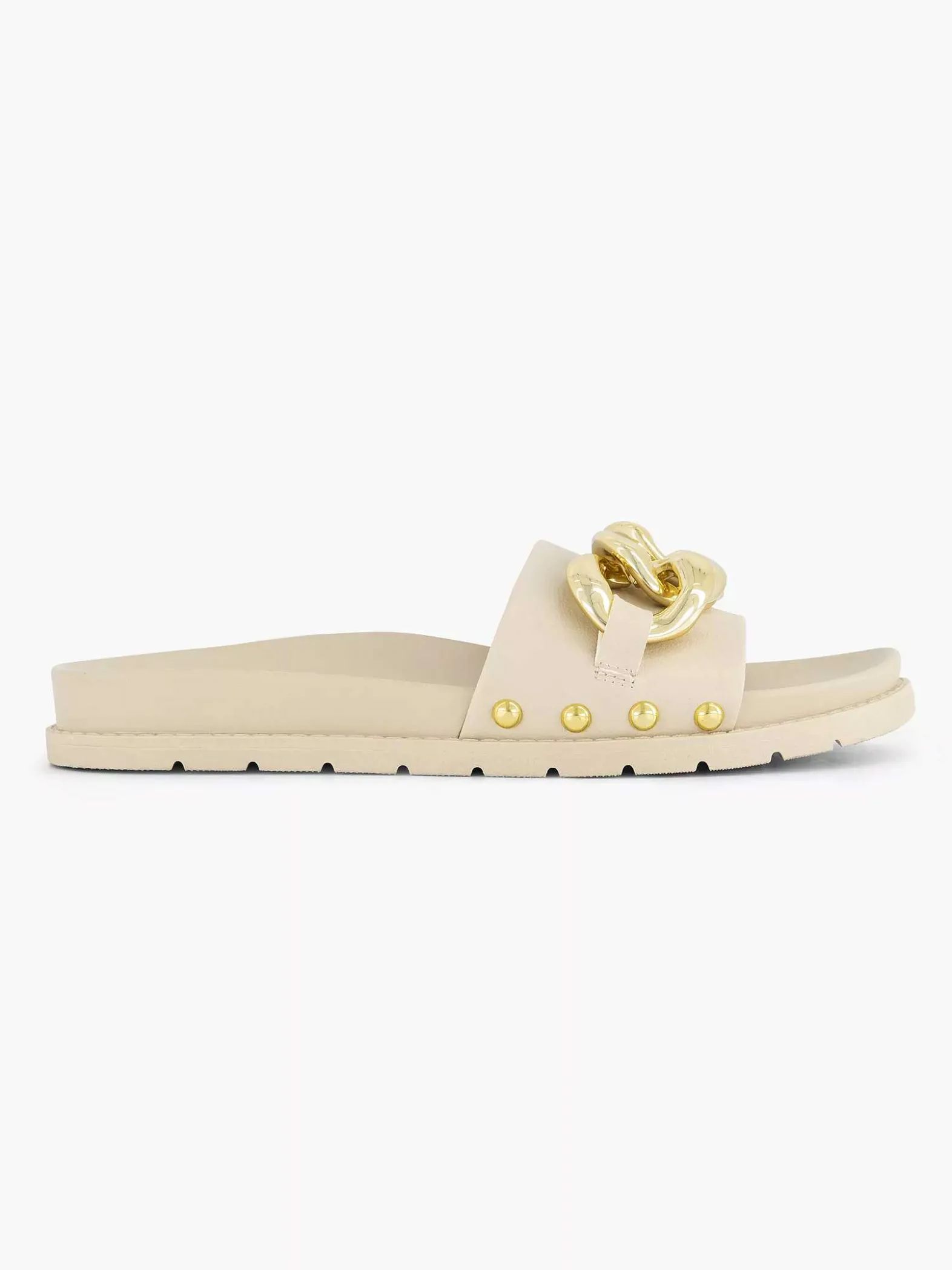 Oxmox Beige Slipper Sierketting-Dames Slippers