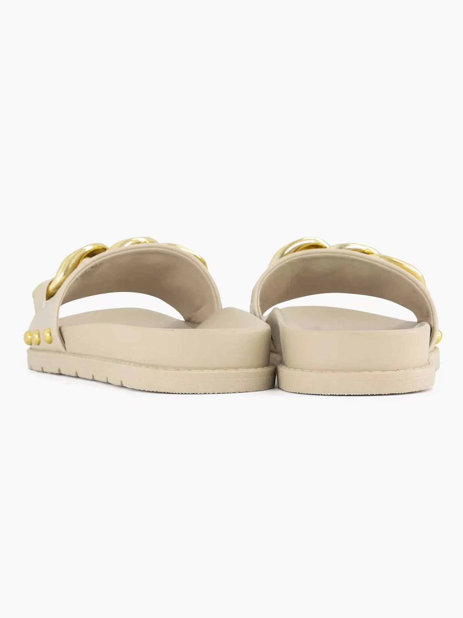 Oxmox Beige Slipper Sierketting-Dames Slippers