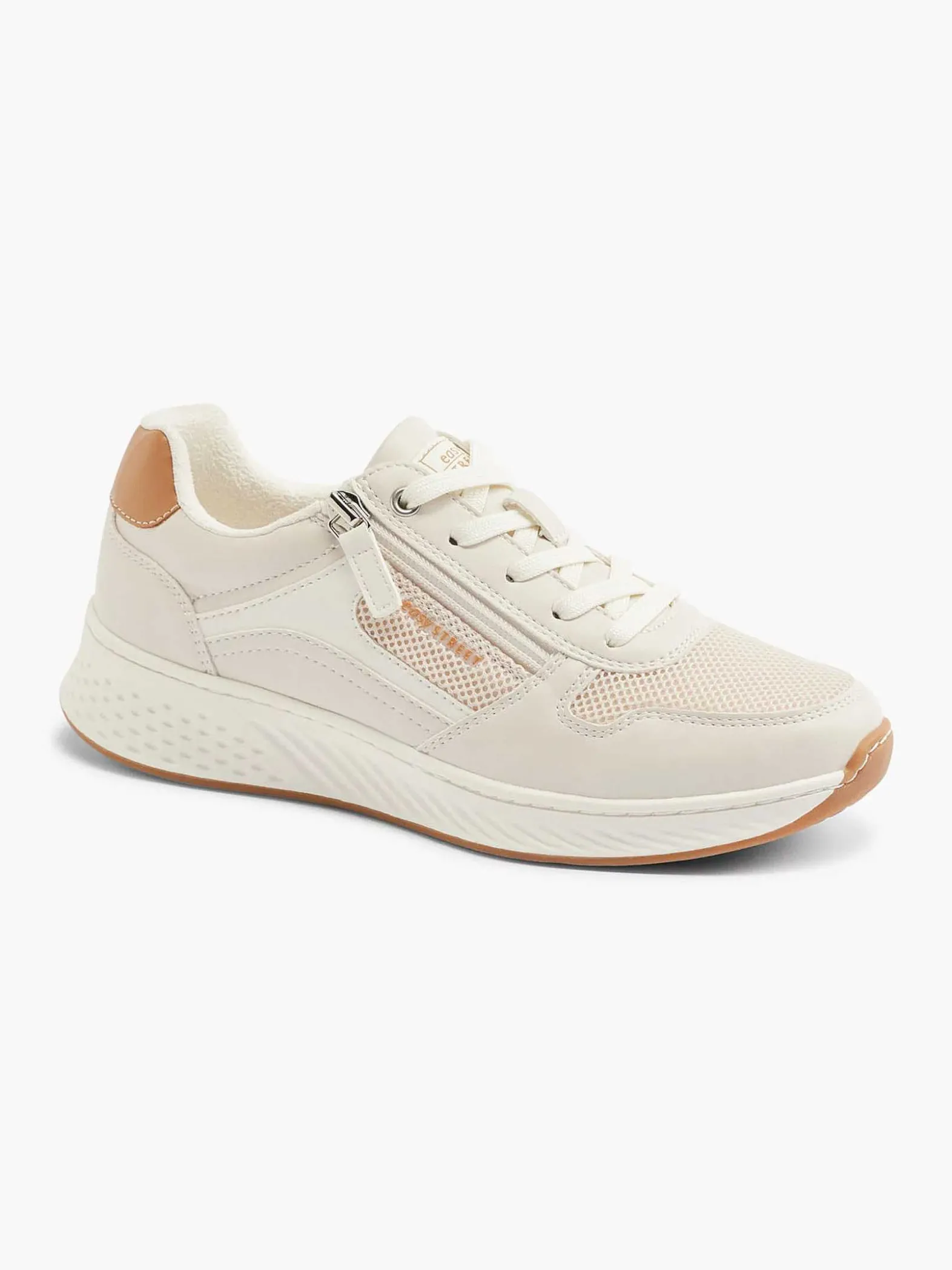 Easy Street Beige Sneaker-Dames Comfort Schoenen