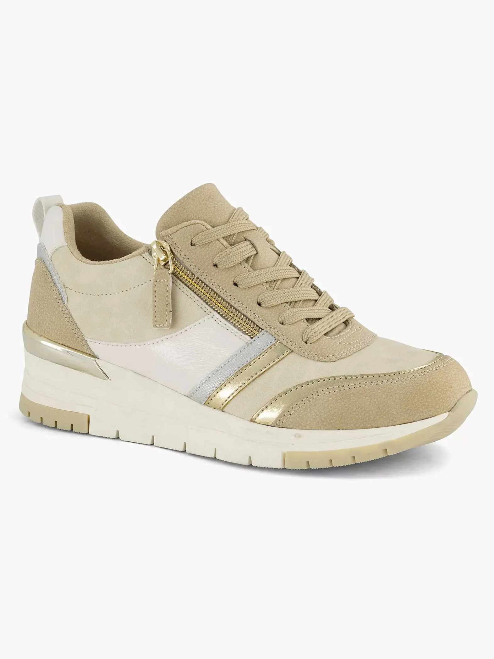 Easy Street Beige Sneaker-Dames Comfort Schoenen