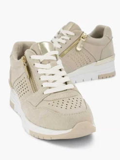 Easy Street Beige Sneaker Sleehak-Dames Comfort Schoenen