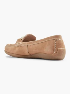 5th Avenue Beige Suede Instapper Sierketting-Dames Instappers