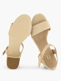 5th Avenue Beige Suede Sandalette-Dames Pumps
