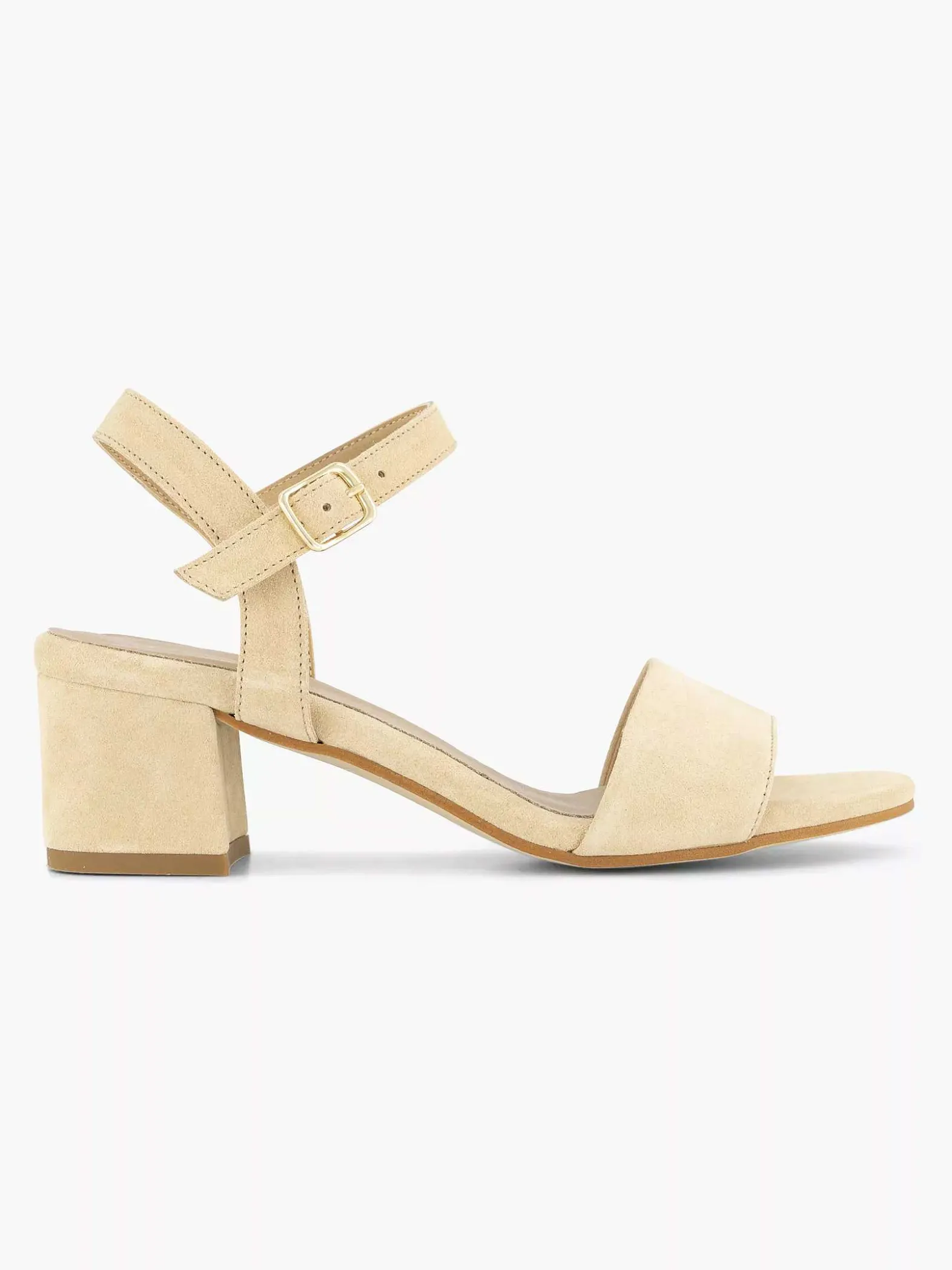 5th Avenue Beige Suede Sandalette-Dames Pumps