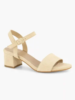 5th Avenue Beige Suede Sandalette-Dames Pumps