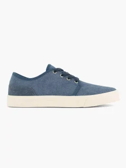 Memphis One Blauwe Canvas Sneaker-Heren Sneakers