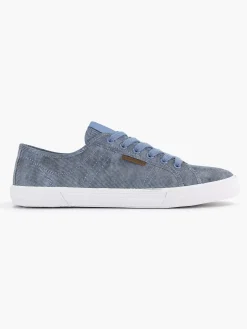 Memphis One Blauwe Canvas Sneaker-Heren Sneakers