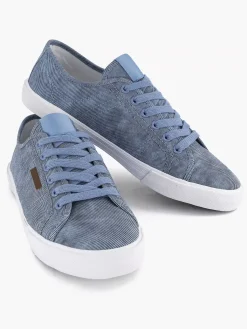 Memphis One Blauwe Canvas Sneaker-Heren Sneakers